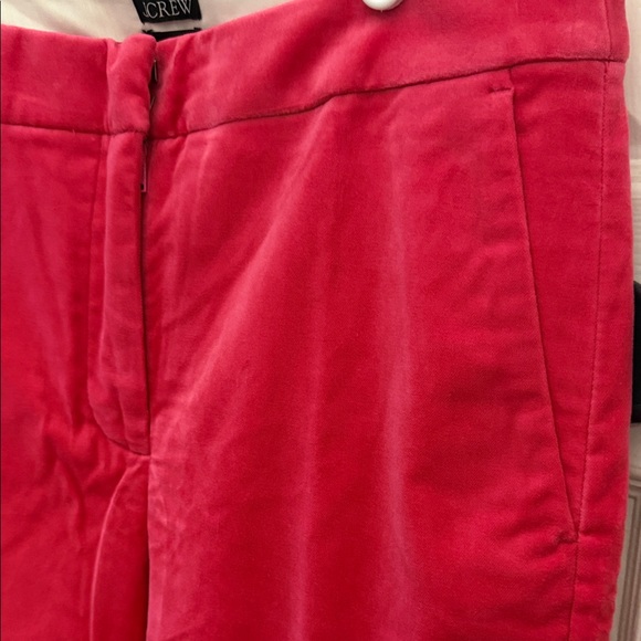 J. Crew Pink velvet Kate straight leg pants - Picture 5 of 8
